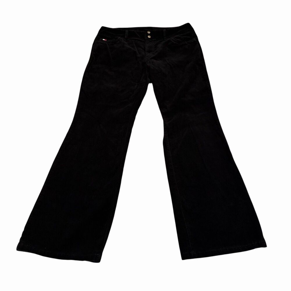Tommy Hilfiger Jeans Pants‎ Corduroy Womens Straight 14 Black Trousers Classic